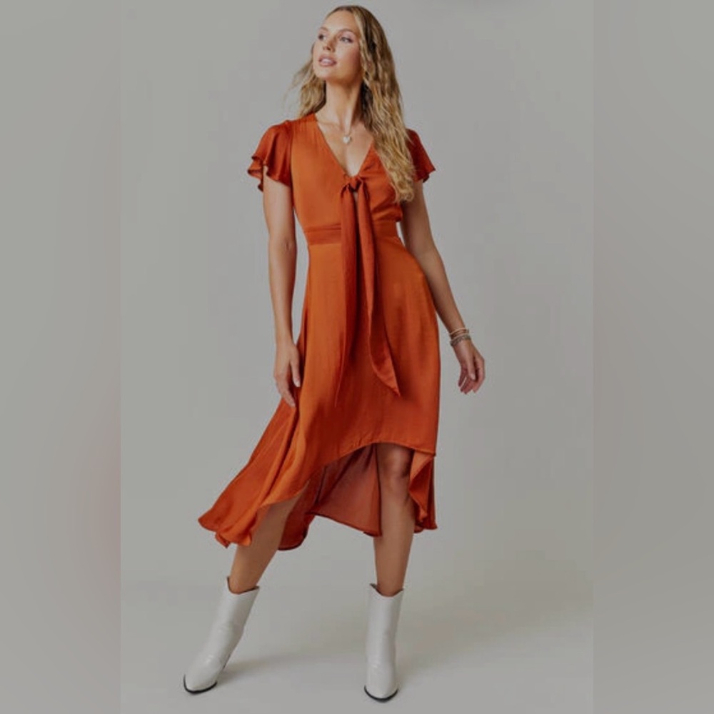 Francesca’s Orange high low dress